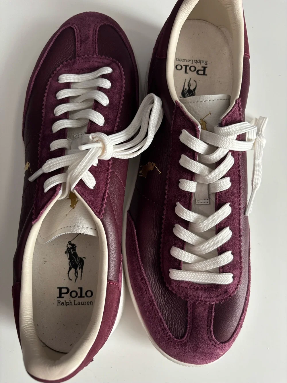 New Men’s Polo Bedford Sneakers in Wine, size 9. No box